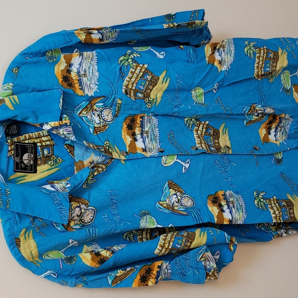 Margarittaville 5 oclock somewhere button up